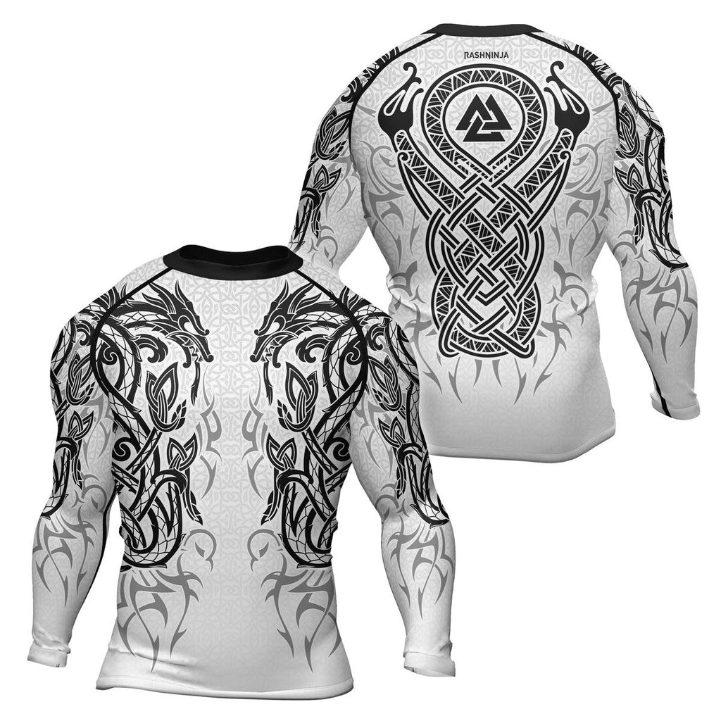 Rashninja Viking Dragon Majesty Ranked Men's Long Sleeve Rash Guard