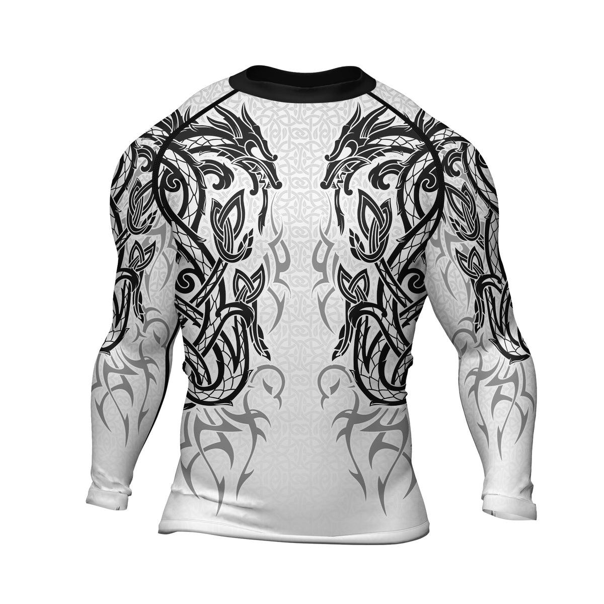 Rashninja Viking Dragon Majesty Ranked Men's Long Sleeve Rash Guard