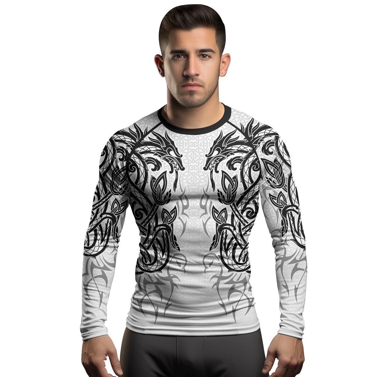 Rashninja Viking Dragon Majesty Ranked Men's Long Sleeve Rash Guard