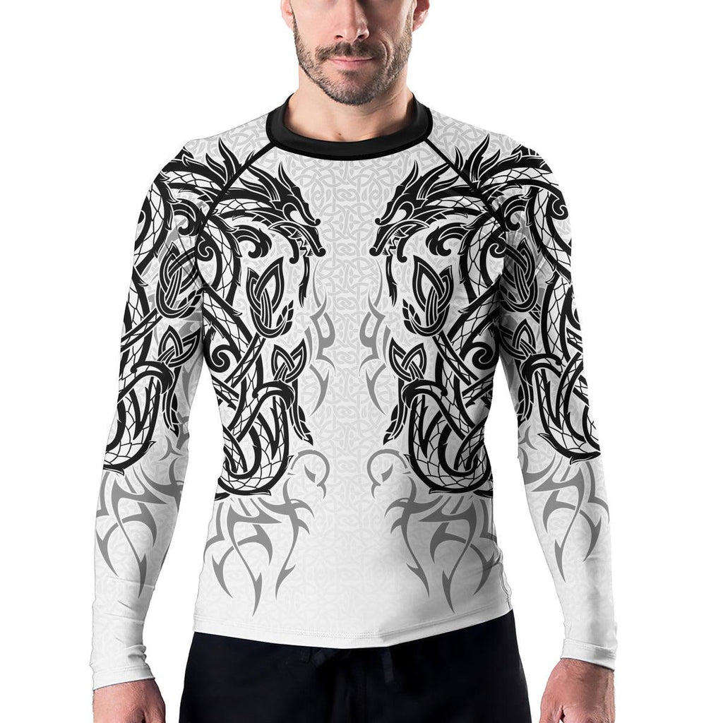 Rashninja Viking Dragon Majesty Ranked Men's Long Sleeve Rash Guard