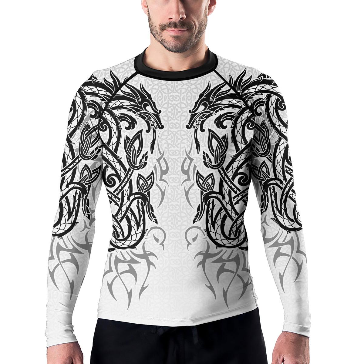 Rashninja Viking Dragon Majesty Ranked Men's Long Sleeve Rash Guard
