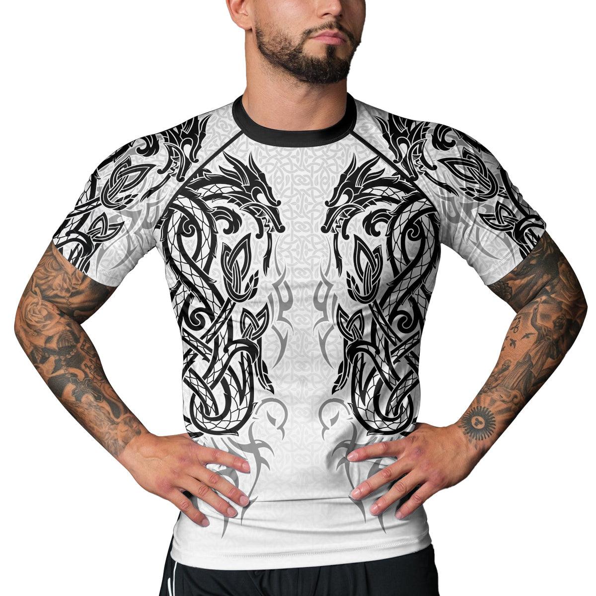 Rashninja Viking Dragon Majesty Ranked Men's Short Sleeve Rash Guard