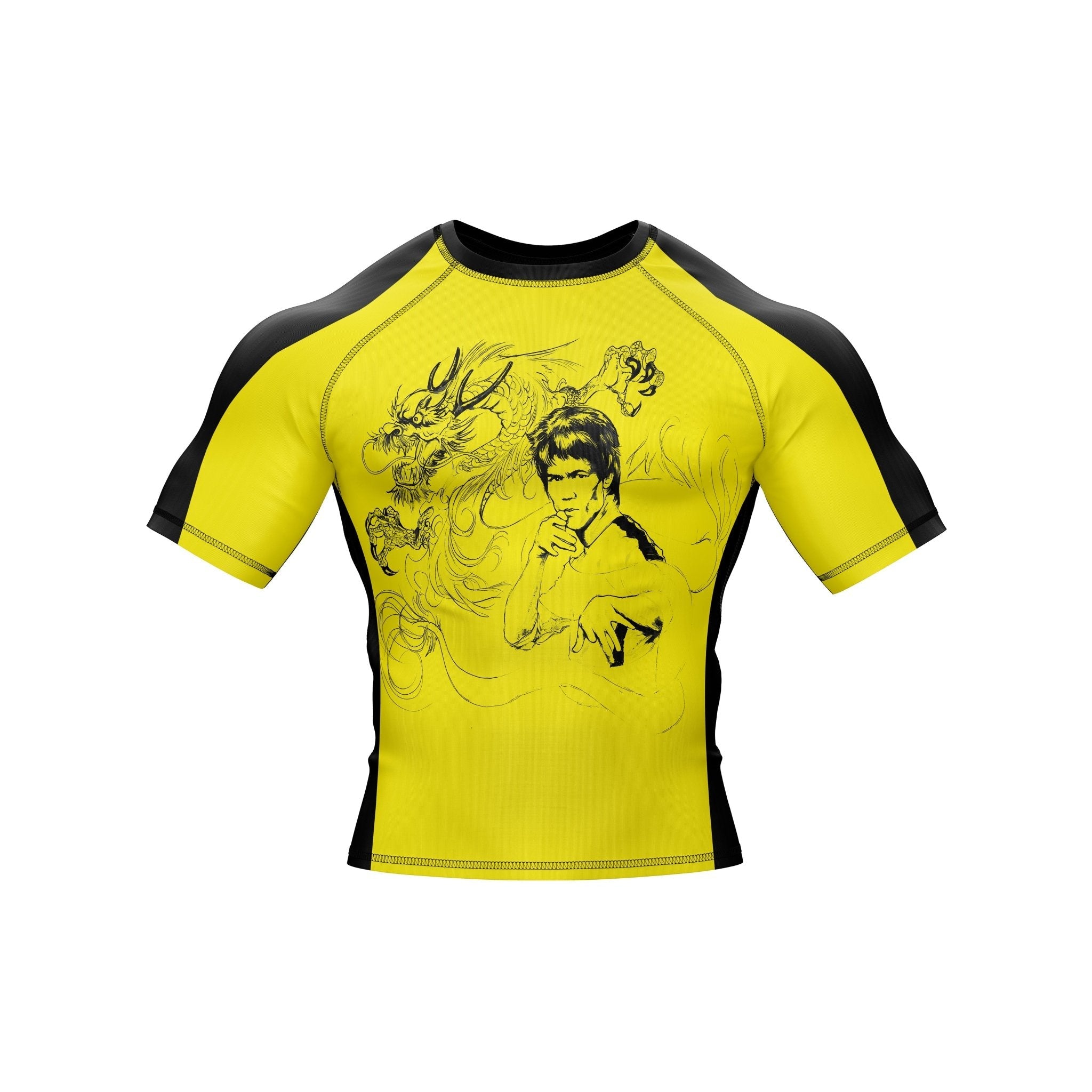 Yellow Fury Premium Bjj Rash Guard For Men/Women