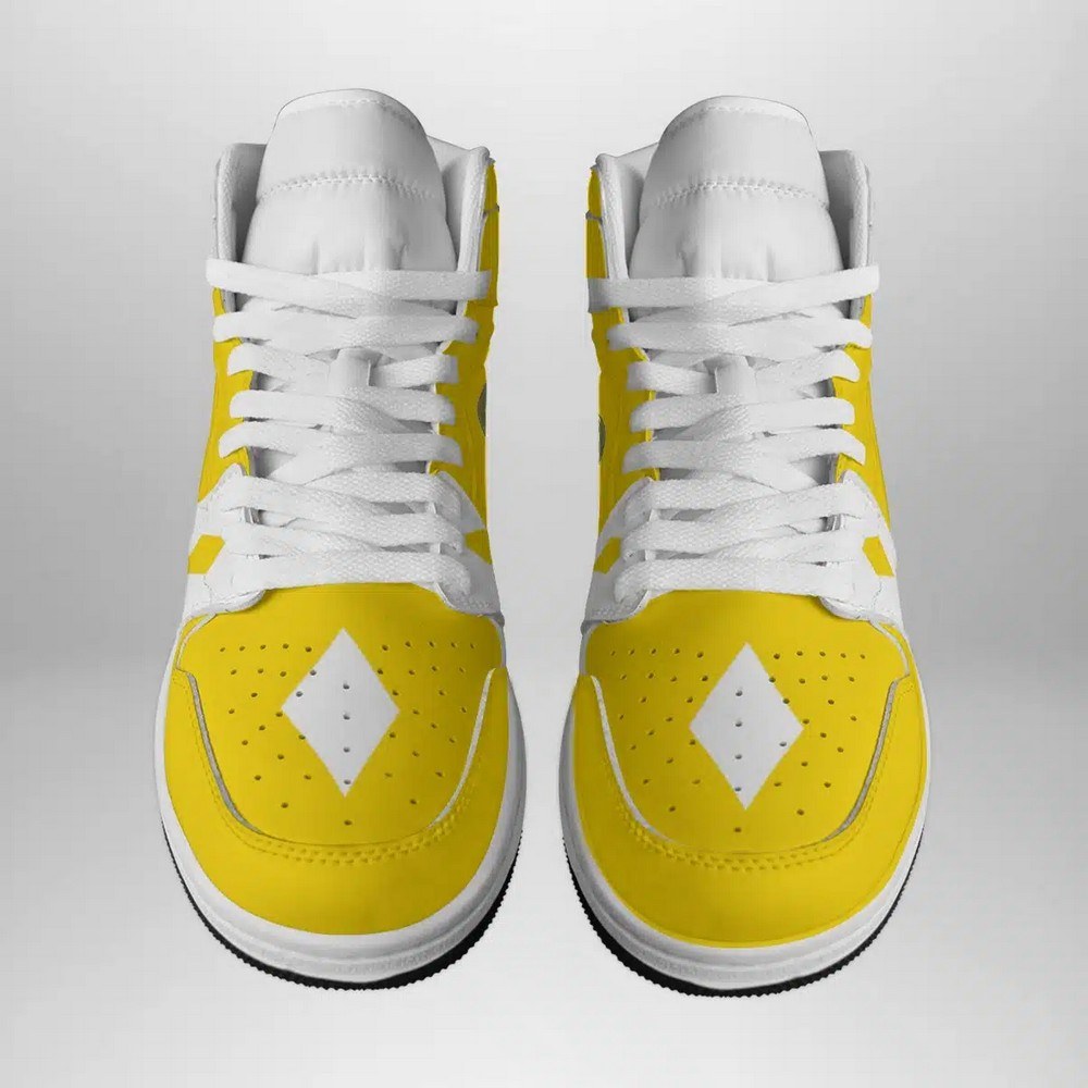 Yellow Ranger Ninjetti Power Rangers AJ1 High Top Shoes