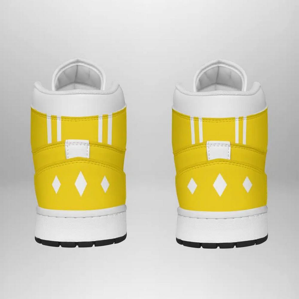 Yellow Ranger Ninjetti Power Rangers AJ1 High Top Shoes